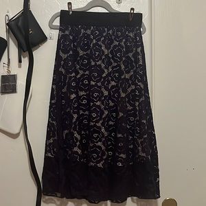 LULAROE XXS. Fit is like xs/s. Dark purple lace overlay. Nude lining.  GUC